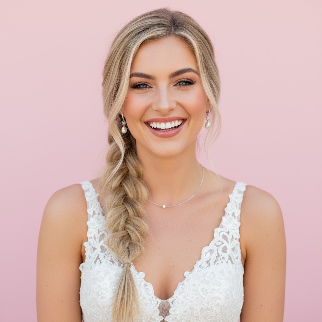 Waterfall Braid Wedding Hair Ideas